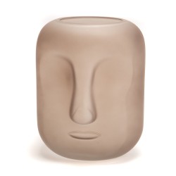 Vase masque marron 