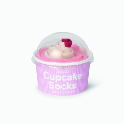 Chaussette cupcake fraise