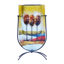 Vase obus sienne 13x24 cm