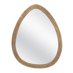 Miroir métal œuf or 78 x 62 cm