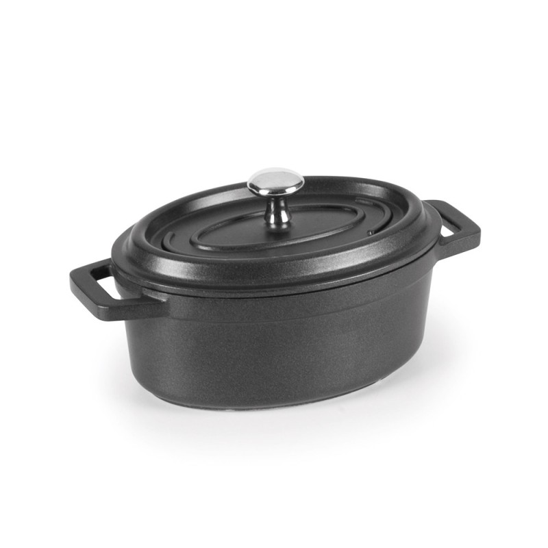 Cocotte ovale fonte noire 27 cm 