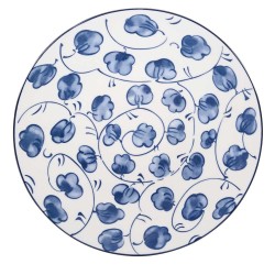 Assiette plate sakura bleu...