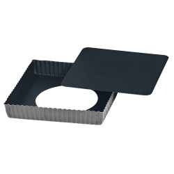 Tarte carrée cannelée -...