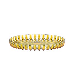 Plateau rond 31 cm jaune