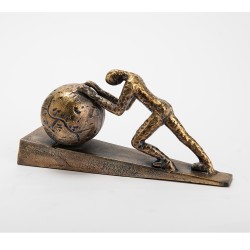 Sculpture homme planète