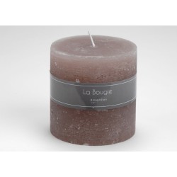 Bougie cylindrique taupe