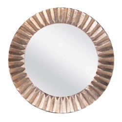 MIROIR METAL PLISSÉ OR D61CM