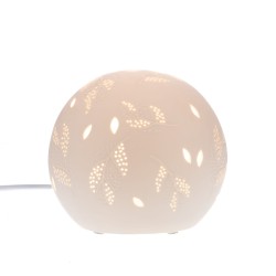 Lampe boule feuilles 