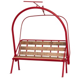 Banc télésiège rouge