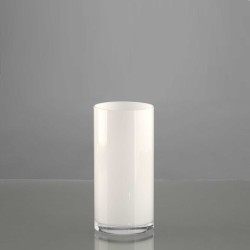 Vase cylindrique 20 cm blanc 