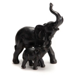 Maman et bébé éléphant 