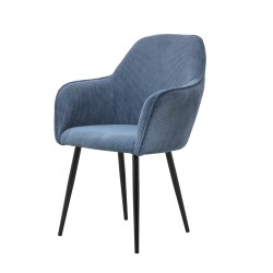 Fauteuil Velvet bleu canard