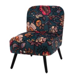 Fauteuil bucolique Indi bleu