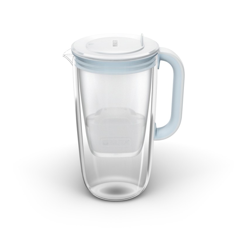 Carafe filtrante en verre 2,5 dont 1,5L d'eau filtrée avec filtre