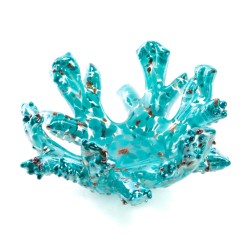 Corail bleu et or Sulfure 8 cm