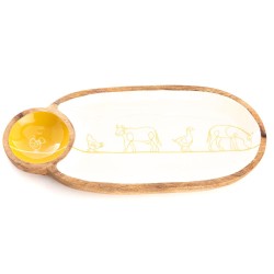 Plat 1 bol Diane 43x20 cm 