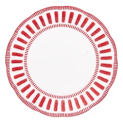 Assiette plate Napoli rouge...