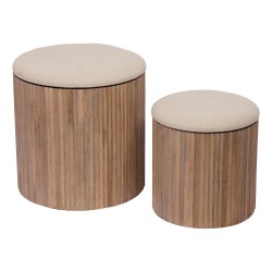 Set de 2 tabourets ronds en...