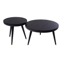Table basse ronde noire...