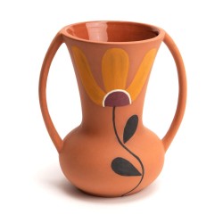 Vase Terracotta Fleur orange