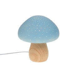 Lampe Champignon bleue 