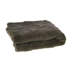 Plaid Cerf kaki 170x130 cm