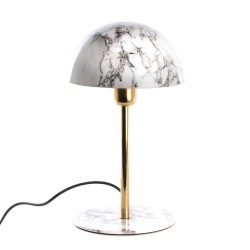 Lampe Basile blanc marbré 