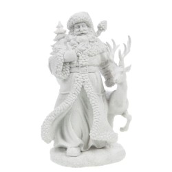 Père Noël Renne blanc 30 cm 
