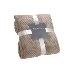 Plaid Damier taupe 170x240 cm