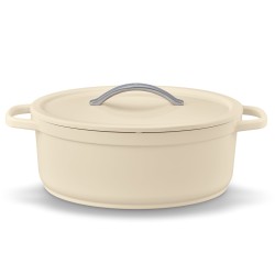 Cocotte ovale beige 31 cm 6 L