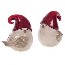Lot de 2 oiseaux bonnet