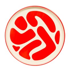 Plat rond Lulli 28 cm rouge