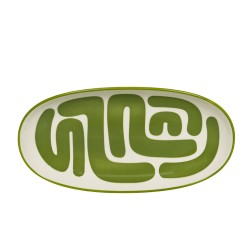 Plat ovale Lulli vert 30x15 cm