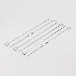 6 brochettes chromees 35cm...