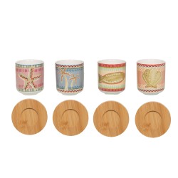 Coffret de 4 tasses et...