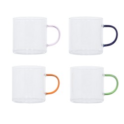 Coffret de 4 mugs en verre...