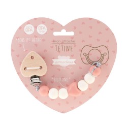 Attache tétine cœur