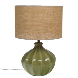 Lampe Clémence verte abat...