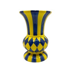 Vase Pop bleu jaune 18 cm