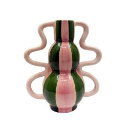 Vase Pop vert rose 20 cm