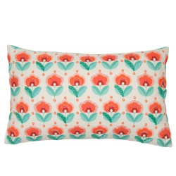 Coussin rétro orange 30x50 cm