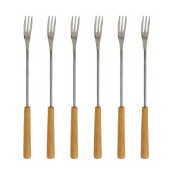 6 fourchettes 3 dents bois...