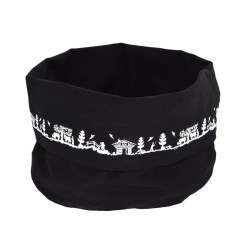 Corbeille Tissu Alpes noir...