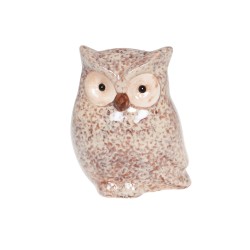 Chouette marron H10 cm en...