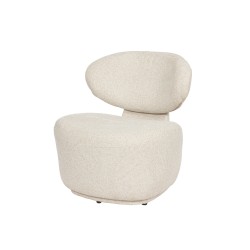 Fauteuil Sandro en tissu blanc