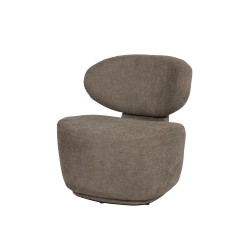 Fauteuil Sandro en tissu taupe