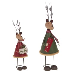 Set de 2 rennes de Noël à...