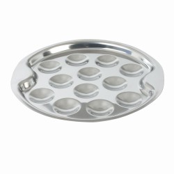 Plat 12 escargots inox 19.5 cm