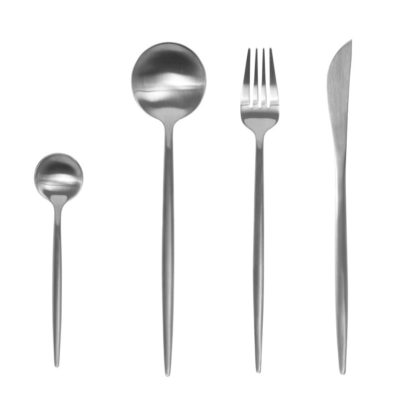 Set couvert 24 pièces EBONY inox finition brossée