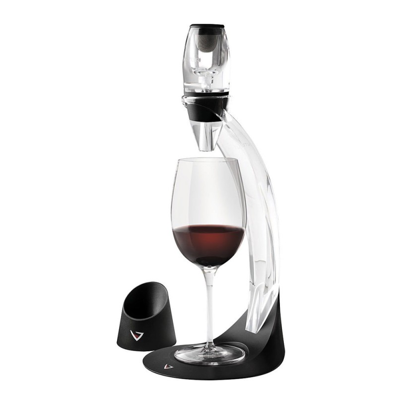 Aerateur vin rouge en verre noir